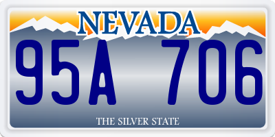 NV license plate 95A706