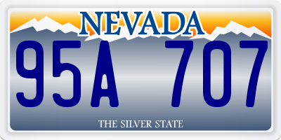 NV license plate 95A707