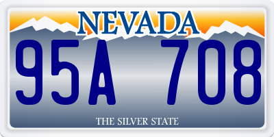 NV license plate 95A708