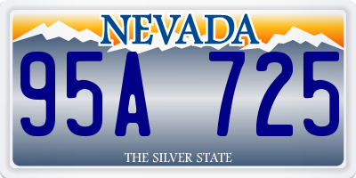 NV license plate 95A725