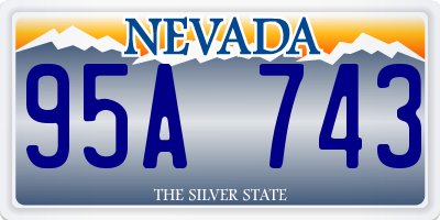 NV license plate 95A743