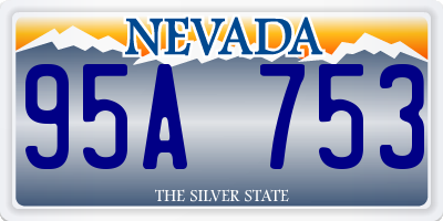 NV license plate 95A753