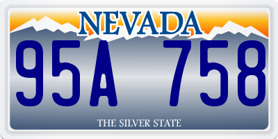 NV license plate 95A758