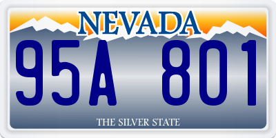 NV license plate 95A801
