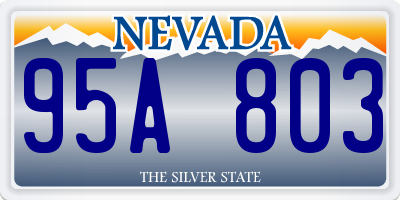 NV license plate 95A803