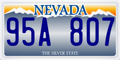 NV license plate 95A807