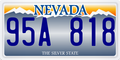 NV license plate 95A818