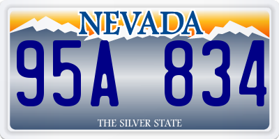 NV license plate 95A834