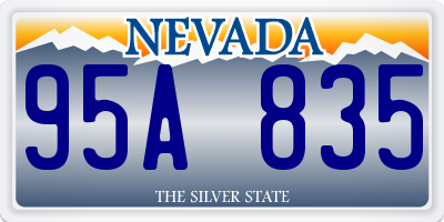 NV license plate 95A835