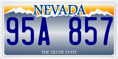 NV license plate 95A857