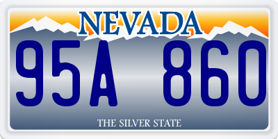 NV license plate 95A860