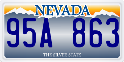 NV license plate 95A863