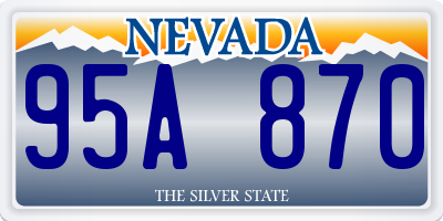 NV license plate 95A870