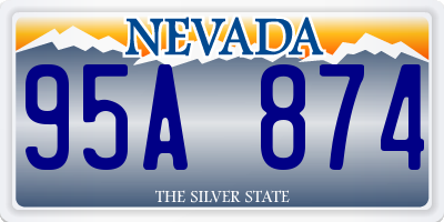 NV license plate 95A874