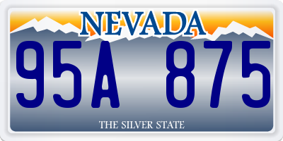 NV license plate 95A875