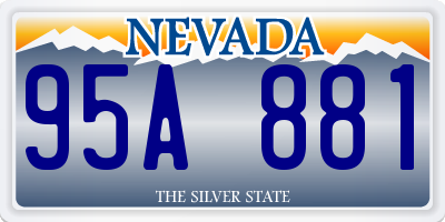 NV license plate 95A881