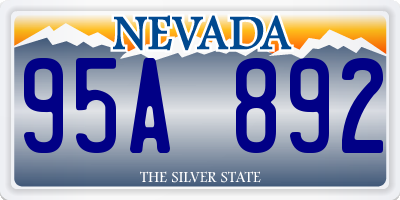 NV license plate 95A892