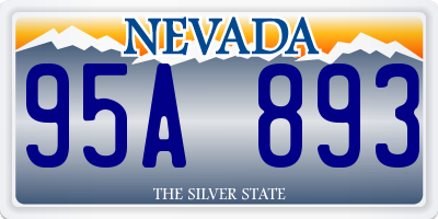 NV license plate 95A893