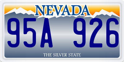 NV license plate 95A926