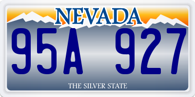 NV license plate 95A927