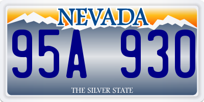 NV license plate 95A930