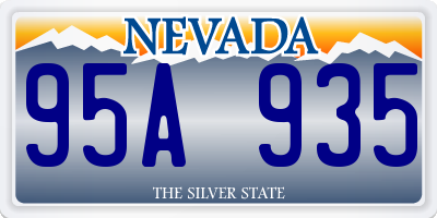 NV license plate 95A935