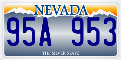 NV license plate 95A953