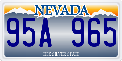 NV license plate 95A965