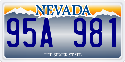 NV license plate 95A981