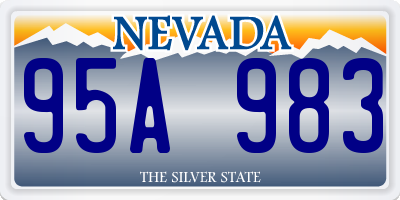 NV license plate 95A983