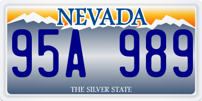 NV license plate 95A989