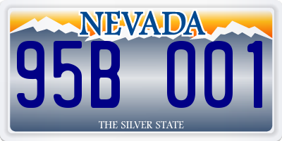 NV license plate 95B001