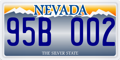 NV license plate 95B002