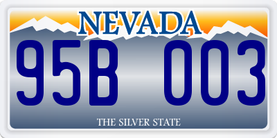 NV license plate 95B003