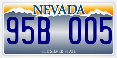 NV license plate 95B005