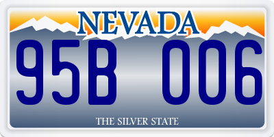 NV license plate 95B006