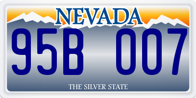 NV license plate 95B007