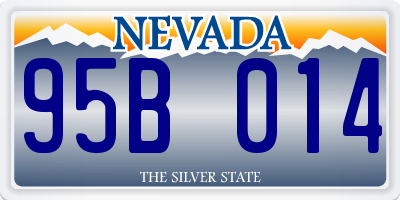 NV license plate 95B014