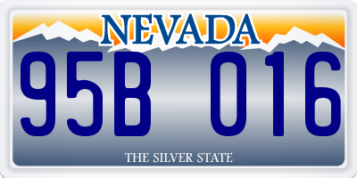 NV license plate 95B016