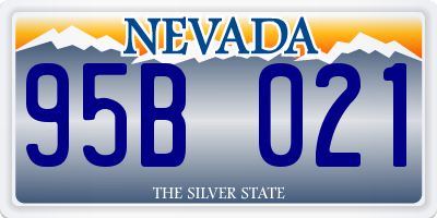 NV license plate 95B021