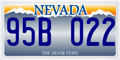 NV license plate 95B022