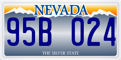 NV license plate 95B024
