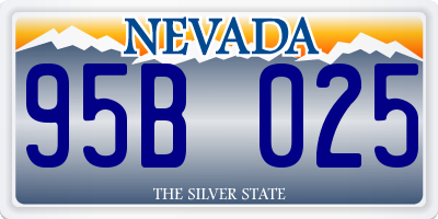 NV license plate 95B025