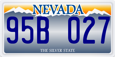 NV license plate 95B027