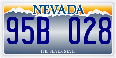 NV license plate 95B028