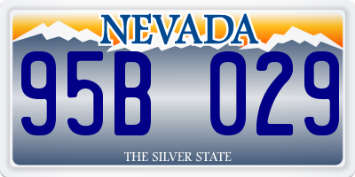 NV license plate 95B029