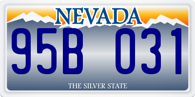 NV license plate 95B031