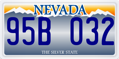 NV license plate 95B032