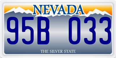 NV license plate 95B033