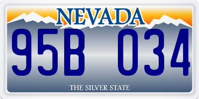 NV license plate 95B034